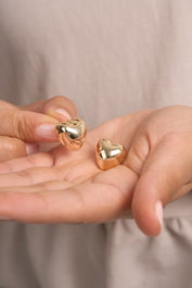 Heliophilia Silver Pendientes de Oro Dorados con Recubrimiento de Laca